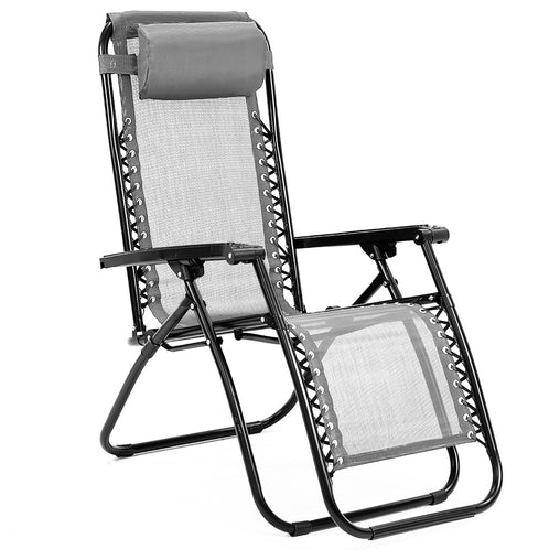 Wallaroo Zero Gravity Reclining Deck Chair - Grey - ozily