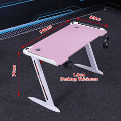 D2105 140cm Gaming Desk Desktop PC Computer Desks Desktop Racing Table Office Laptop Home AU - ozily