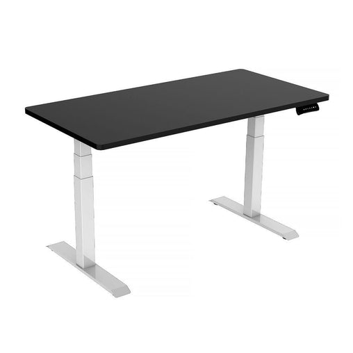 Standing Desk Height Adjustable Sit Stand Motorised Black Dual Motors Frame 140cm Maple Top - ozily