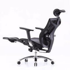Sihoo Ergonomic Office Chair V1 4D Adjustable High-Back Breathable With Footrest And Lumbar Support Grey - ozily