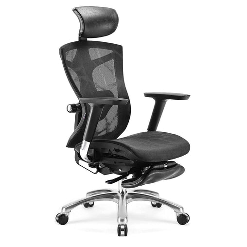 Sihoo Ergonomic Office Chair V1 4D Adjustable High-Back Breathable With Footrest And Lumbar Support Black - ozily