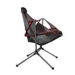 Camping Chair Foldable Swing Luxury Recliner Relaxation Swinging Comfort Lean Back Outdoor Folding Chair Outdoor Freestyle Portable Folding Rocking Chair Grey - ozily