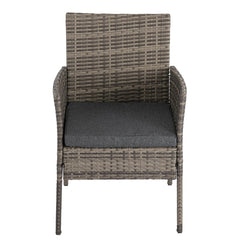 2 Seater PE Rattan Outdoor Furniture Chat Set- Mixed Grey - ozily