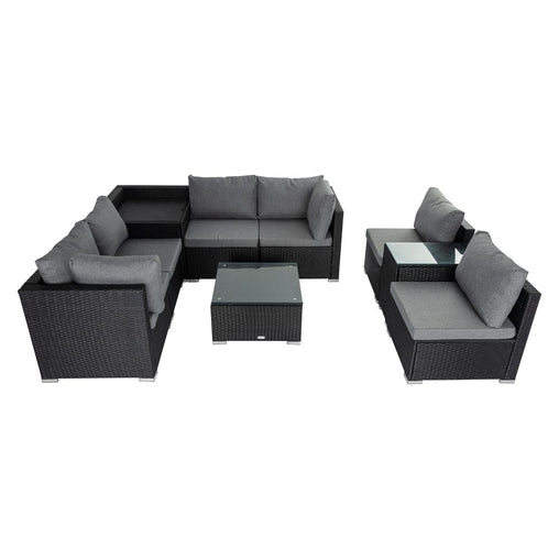Modular Outdoor Lounge Set - 9pcs Sofa, Armchairs and Coffee Table - ozily