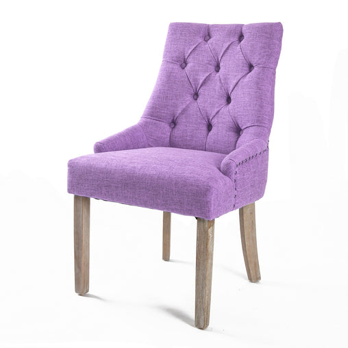 La Bella Violet French Provincial Dining Chair Amour Oak Leg - ozily