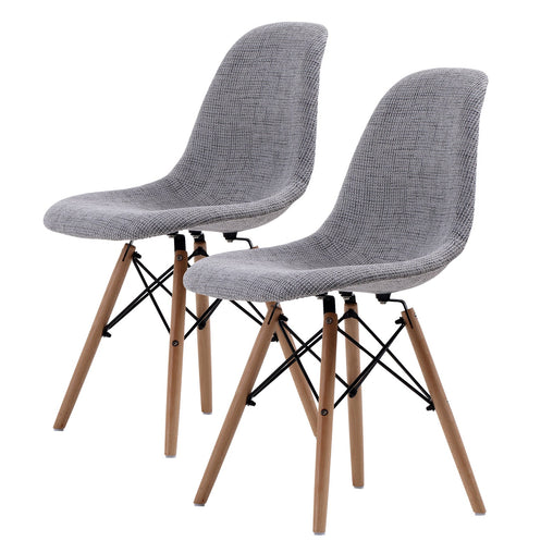 La Bella 2 Set Grey Retro Dining Cafe Chair DSW Fabric - ozily