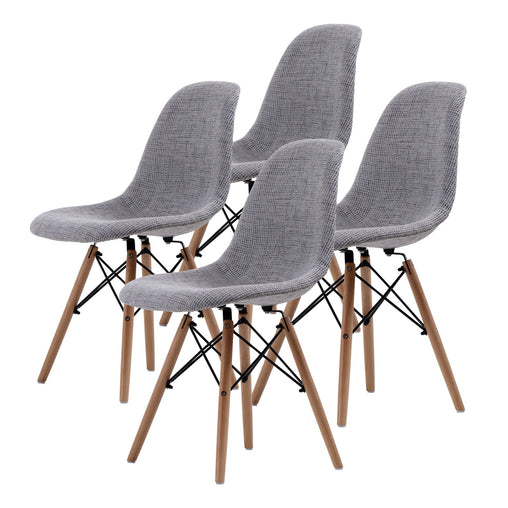La Bella 4 Set Grey Retro Dining Cafe Chair DSW Fabric - ozily