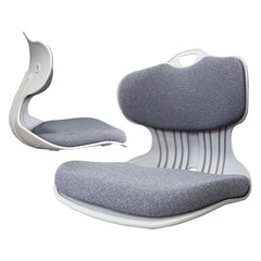 Samgong 2 Set Grey Slender Chair Posture Correction Seat Floor Lounge Stackable - ozily
