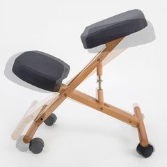 Forever Beauty Black Ergonomic Adjustable Kneeling Chair - ozily
