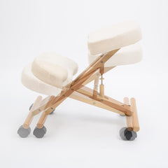 Forever Beauty White Ergonomic Adjustable Kneeling Chair - ozily
