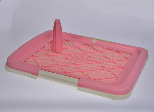 Large Portable Dog Potty Training Tray Pet Puppy Toilet Trays Loo Pad Mat Pink - ozily
