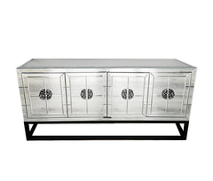 Athens Mirrored Buffet Table -Black - ozily