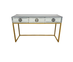 Athens Mirrored Bed Console Table -Gold - ozily