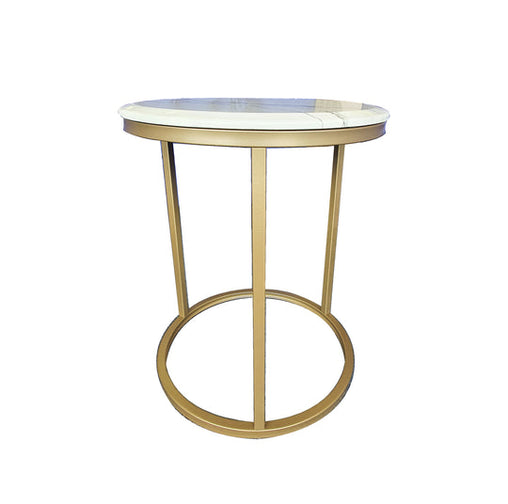 Kelly Side Table - White on Champagne - 45cm - ozily