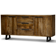 Begonia Buffet Sideboard Table 170cm 2 Door 3 Drawer Mango Wood Unique Furniture - ozily