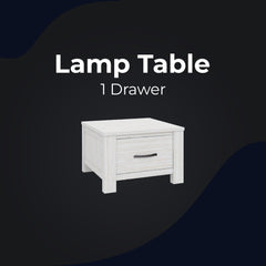 Foxglove Lamp Table 60cm Coffee Side Laptop Desk Bedside Sofa End - White - ozily