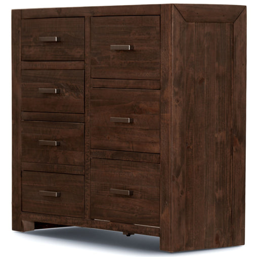 Catmint Tallboy 7 Chest of Drawers Pine Wood Bed Storage Cabinet - Grey Stone - ozily