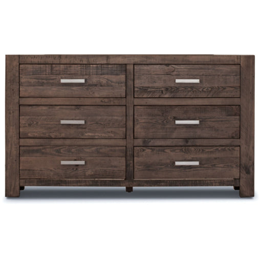 Catmint Dresser 6 Chest of Drawers Solid Pine Wood Storage Cabinet - Grey Stone - ozily