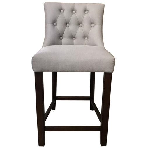 Florence  High Fabric Dining Chair Bar Stool French Provincial Solid Timber - ozily