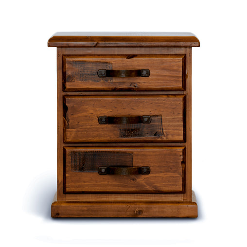 Umber Bedside Tables 3 Drawers Storage Cabinet Shelf Side End Table - Dark Brown - ozily