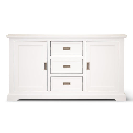 Laelia Buffet Table 166cm 2 Door 3 Drawer Acacia Wood Coastal Furniture -White - ozily