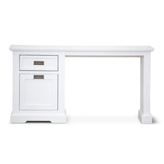 Laelia Study Computer Desk 150cm Office Executive Table Solid Acacia Wood -White - ozily
