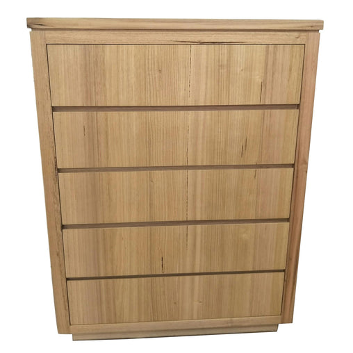 Rosemallow Tallboy 5 Chest of Drawers Solid Messmate Wood Bed Storage Cabinet - ozily