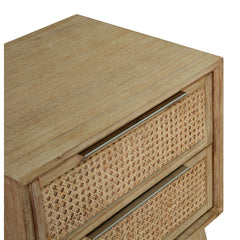 Grevillea Bedside Table Drawer Storage Cabinet Shelf Side End Table - Brown - ozily