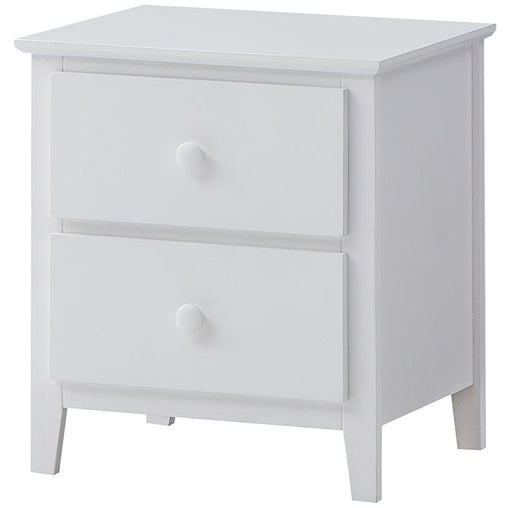Wisteria Bedside Nightstand 2 Drawers Storage Cabinet Shelf Side Table - White - ozily