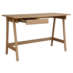 Mindil Office Desk Student Study Table Solid Wooden Timber Frame - Ash Natural - ozily