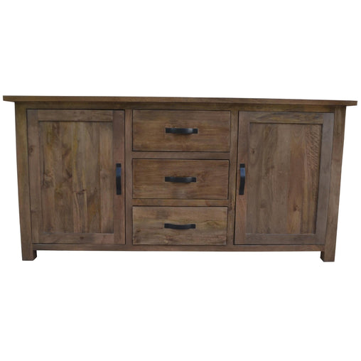 Aksa Buffet Table 175cm 2 Door 3 Drawer Solid Mango Timber Wood - ozily