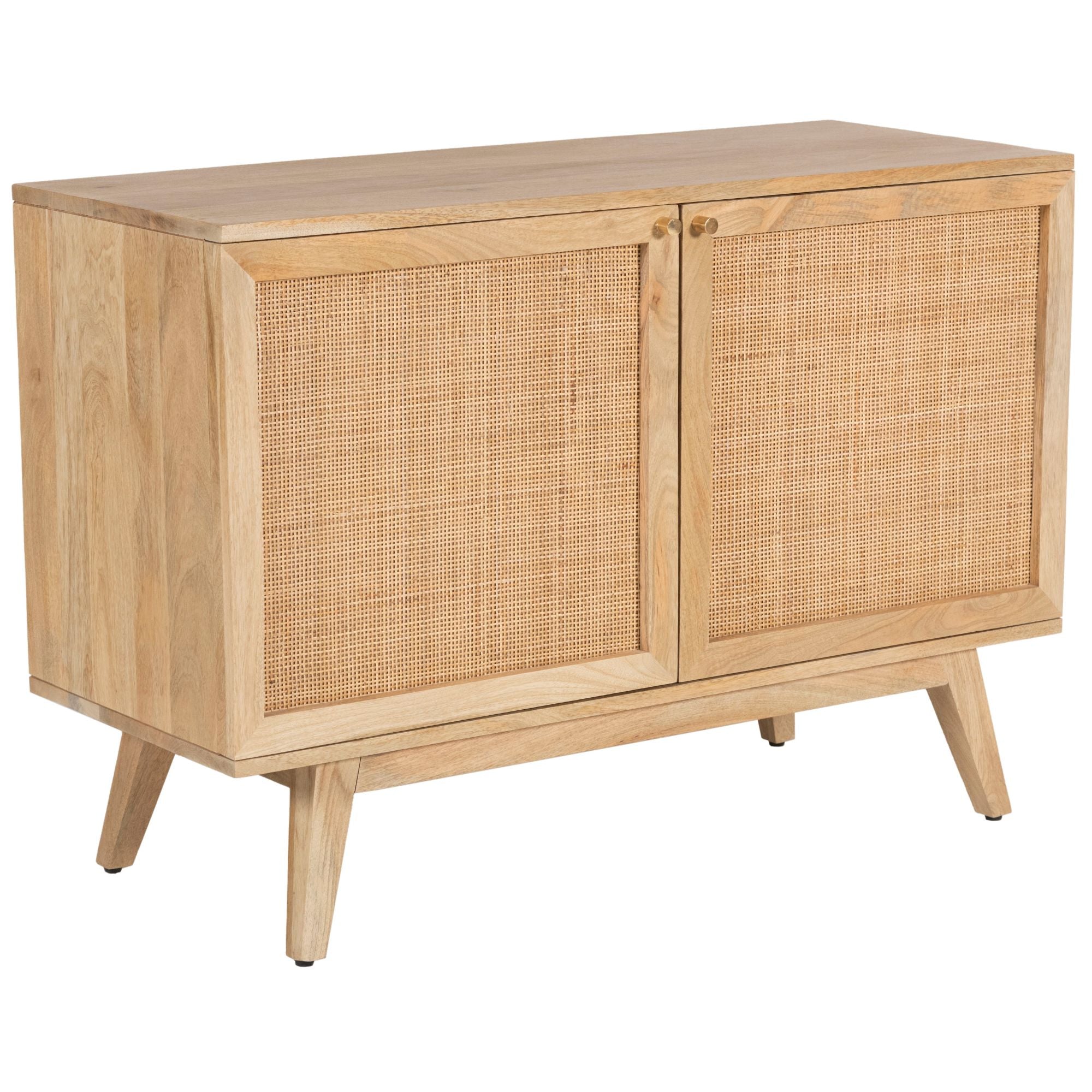 Olearia  Buffet Table 100cm 2 Door Solid Mango Wood Storage Cabinet Natural - ozily