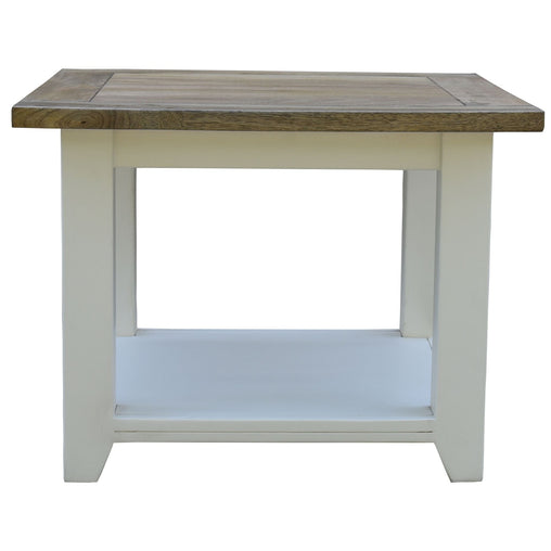 Lavasa Side Sofa End Lamp Table 60cm Solid Mango Wood Modern Farmhouse Furniture - ozily