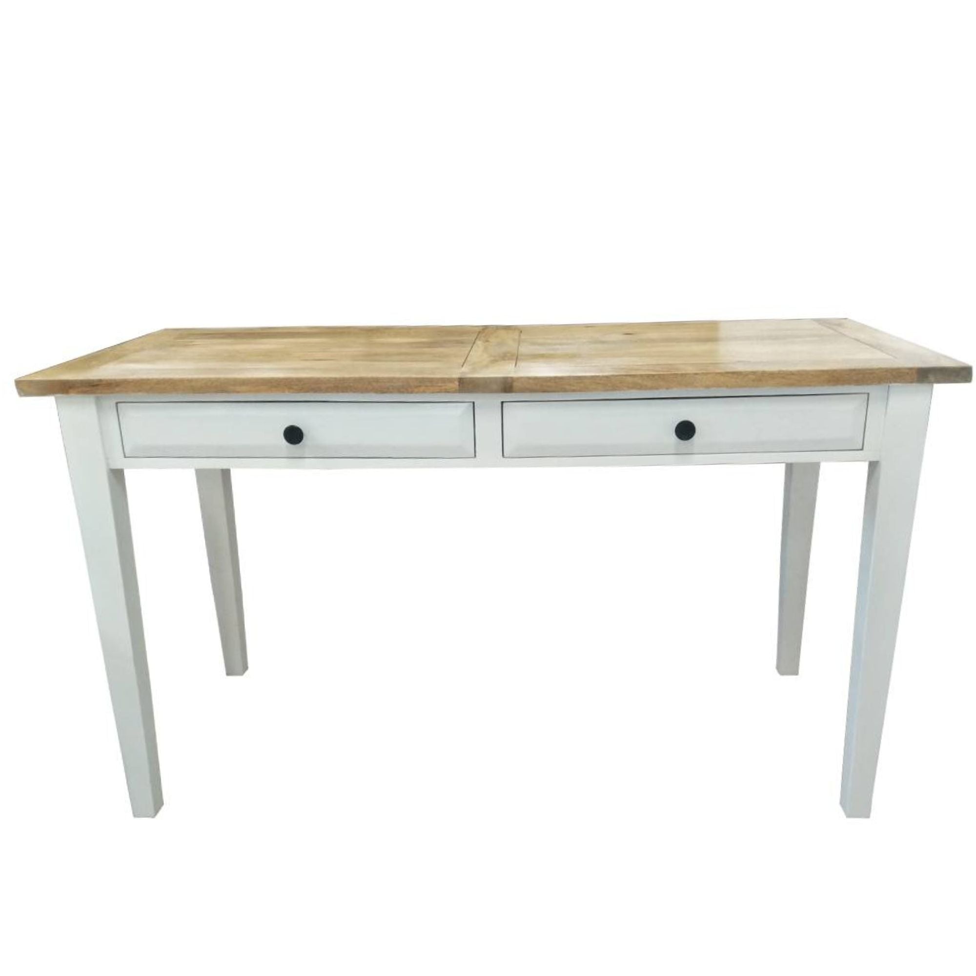 Lavasa Desk Table 140cm 2 Drawers Solid Mango Wood Modern Farmhouse Furniture - ozily
