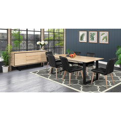 Aconite Buffet Table 180cm 2 Door 3 Drawer Solid Messmate Timber Wood - Natural - ozily