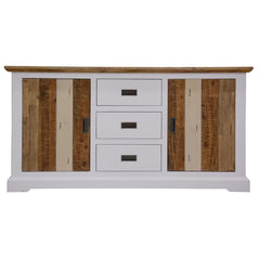 Orville Buffet Table 166cm 2 Door 3 Drawer Solid Acacia Timber Wood -Multi Color - ozily