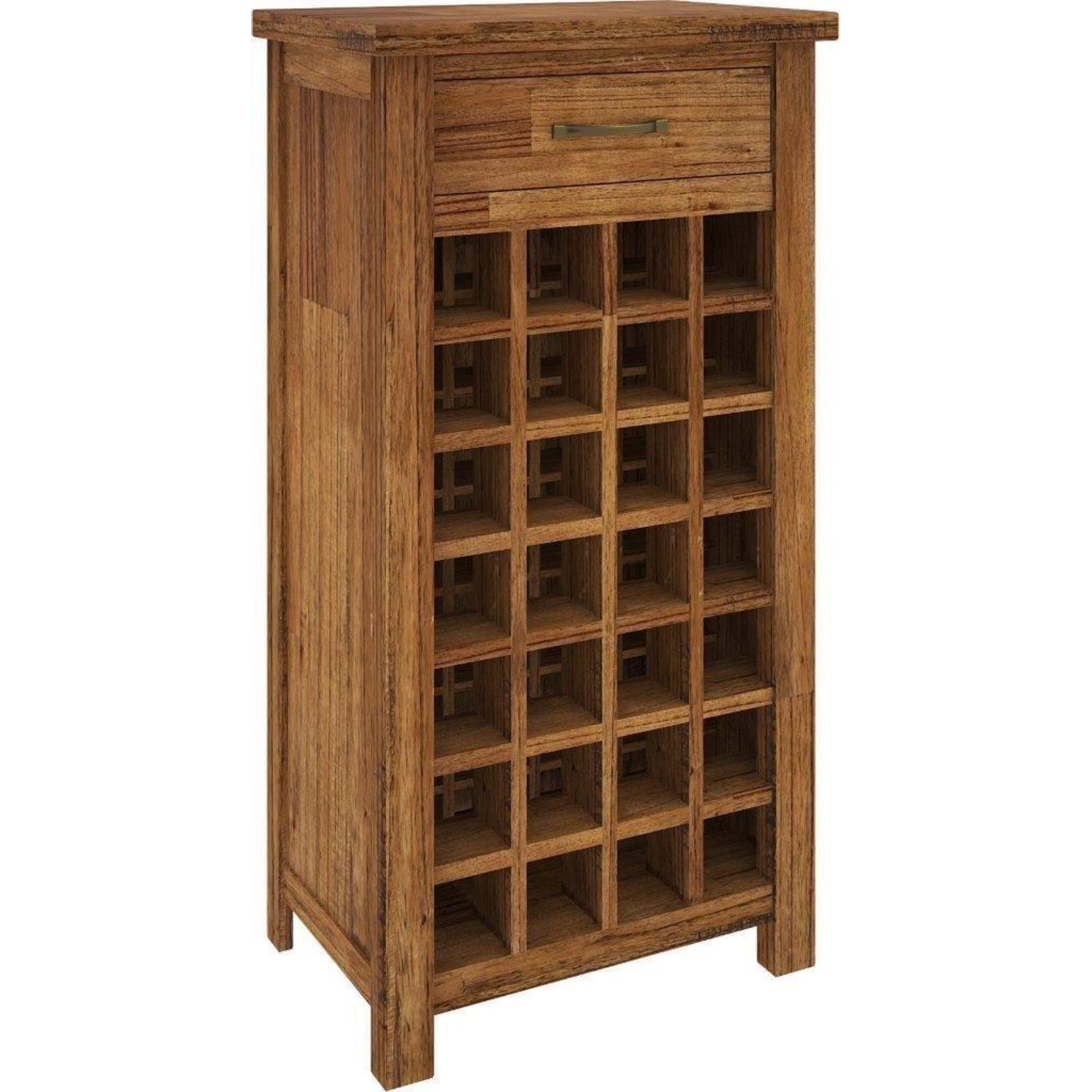 Birdsville Wine Rack 28 Bottle Sideboard Buffet Cabinet Wooden Storage - Brown - ozily