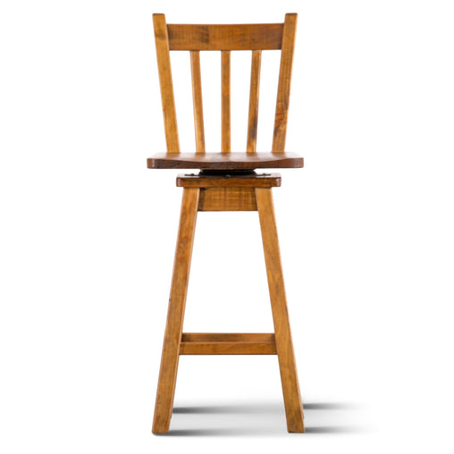 Teasel Bar Chair Stools Barstool Dining Solid Pine Timber Wood - Rustic Oak - ozily