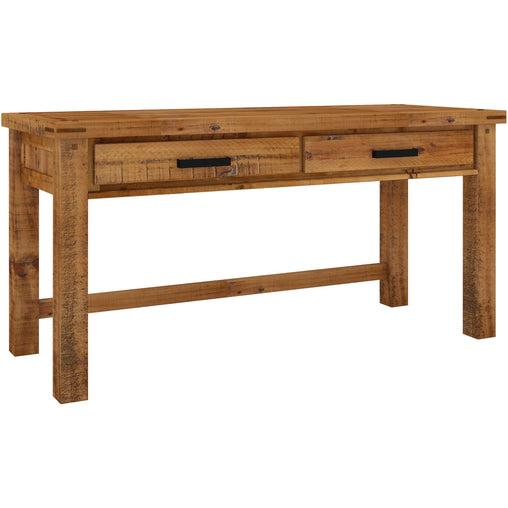 Teasel Study Computer Desk 160cm Office Executive Table Solid Pine Wood - Oak - ozily