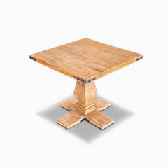Gloriosa Lamp Side Sofa Table 70cm Pedestal Solid Mango Timber Wood - Honey Wash - ozily