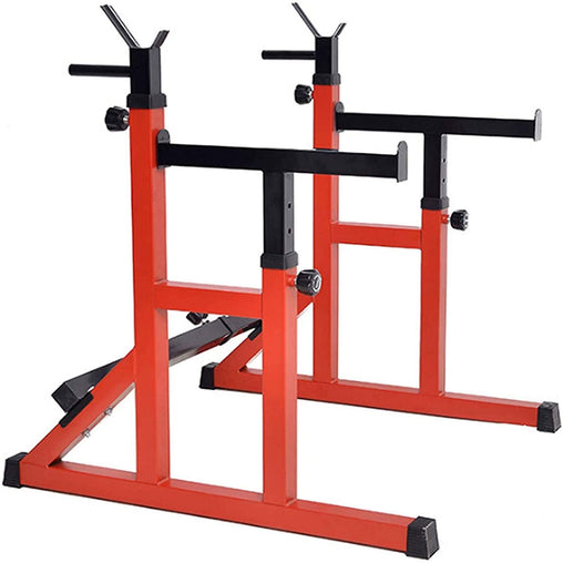 Squat Rack Barbell Rack Dip Station Home Fitness GYM Bench Press Bar Weight Lifting Strength Training - ozily