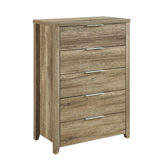 4 Pieces Bedroom Suite Natural Wood Like MDF Structure King Size Oak Colour Bed, Bedside Table & Dresser - ozily