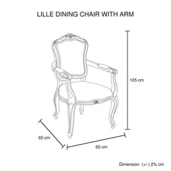 Medium Size Oak Wood White Washed Finish Arm Chair Dining Set - ozily