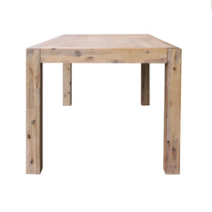 Dining Table 210cm Large Size with Solid Acacia Wooden Base in Oak Colour - ozily