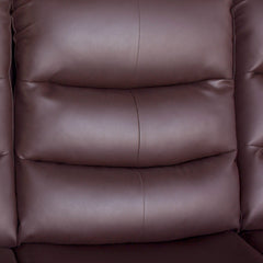 3+1+1 Seater Recliner Sofa In Faux Leather Lounge Couch in Brown - ozily