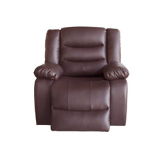 3+2+1 Seater Recliner Sofa In Faux Leather Lounge Couch in Brown - ozily