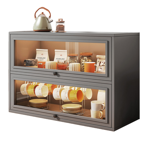 NEW Kitchen Acrylic Cup Storage Cabinet, Table Top Cup Storage Box, Tea Cup Rack - ozily