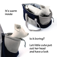 LIFEBEA Small Cat Carrier Pet bag: Comfy Shoulder Bag with Adjustable Strap for Small Dogs, Puppies, Kittens Up to 3kg /6.6 lbs - Grey - ozily