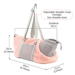 LIFEBEA Small Cat Carrier Pet bag: Comfy Shoulder Bag with Adjustable Strap for Small Dogs, Puppies, Kittens Up to 3kg /6.6 lbs - Pink - ozily