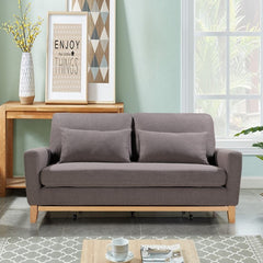 SHASA 2 Seater Pull-out Sofa bed Grey taupe - ozily